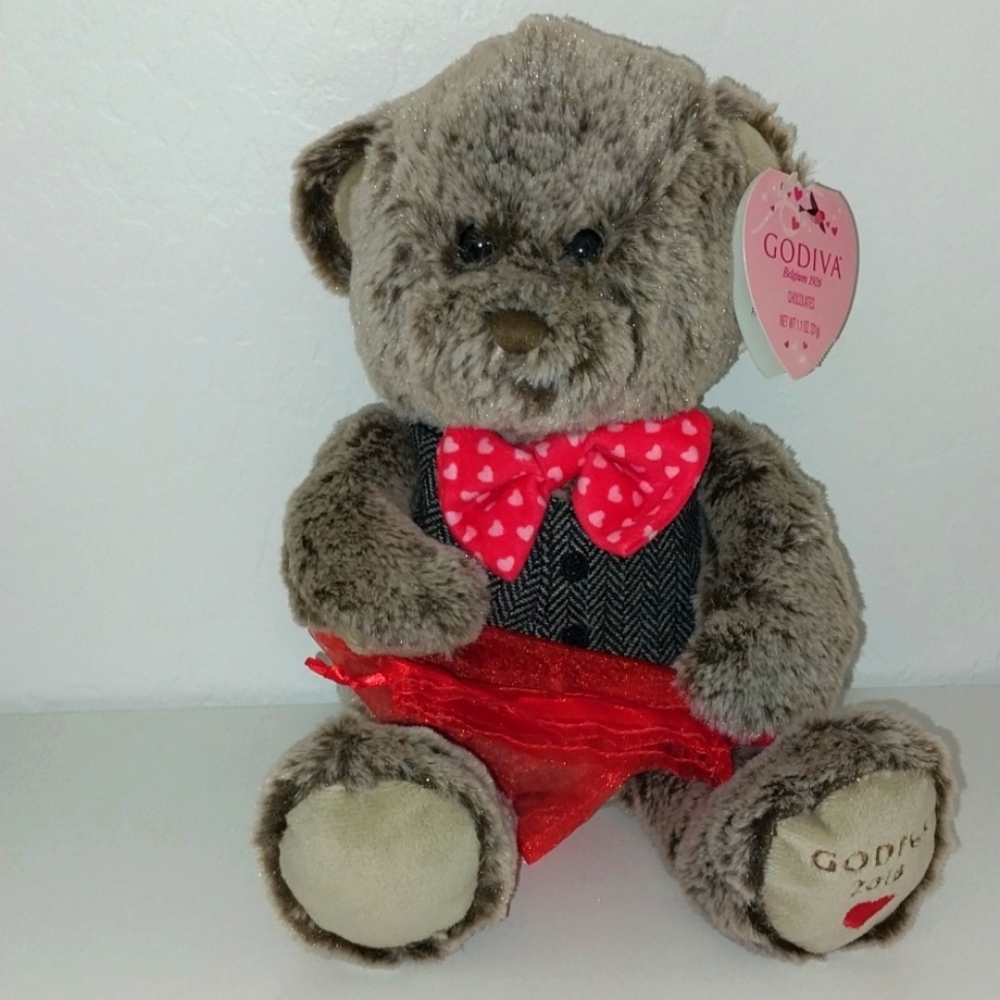 Godiva 2018 valentines bear collectable like new